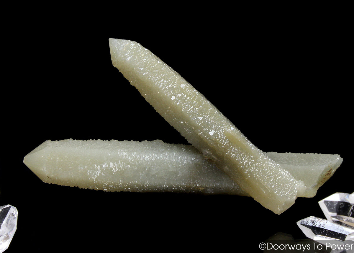 Hedenbergite Quartz Twin Crystal with Amethyst Green Angel Dreamstone