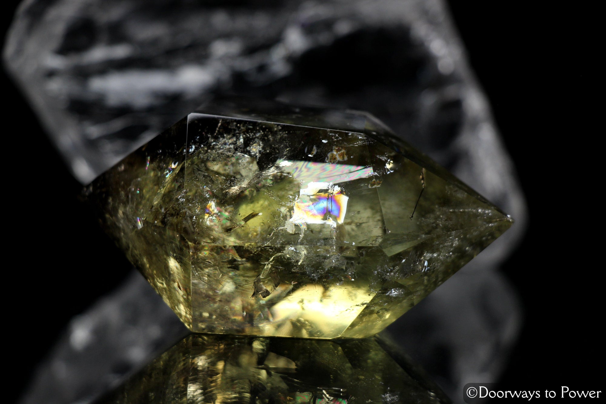 John of God Quartz Citrine Smoky Double Terminated Crystal 