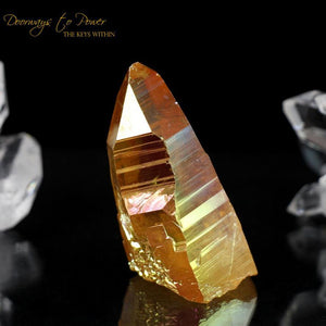 Golden Aura Lemurian Record Keeper Crystal