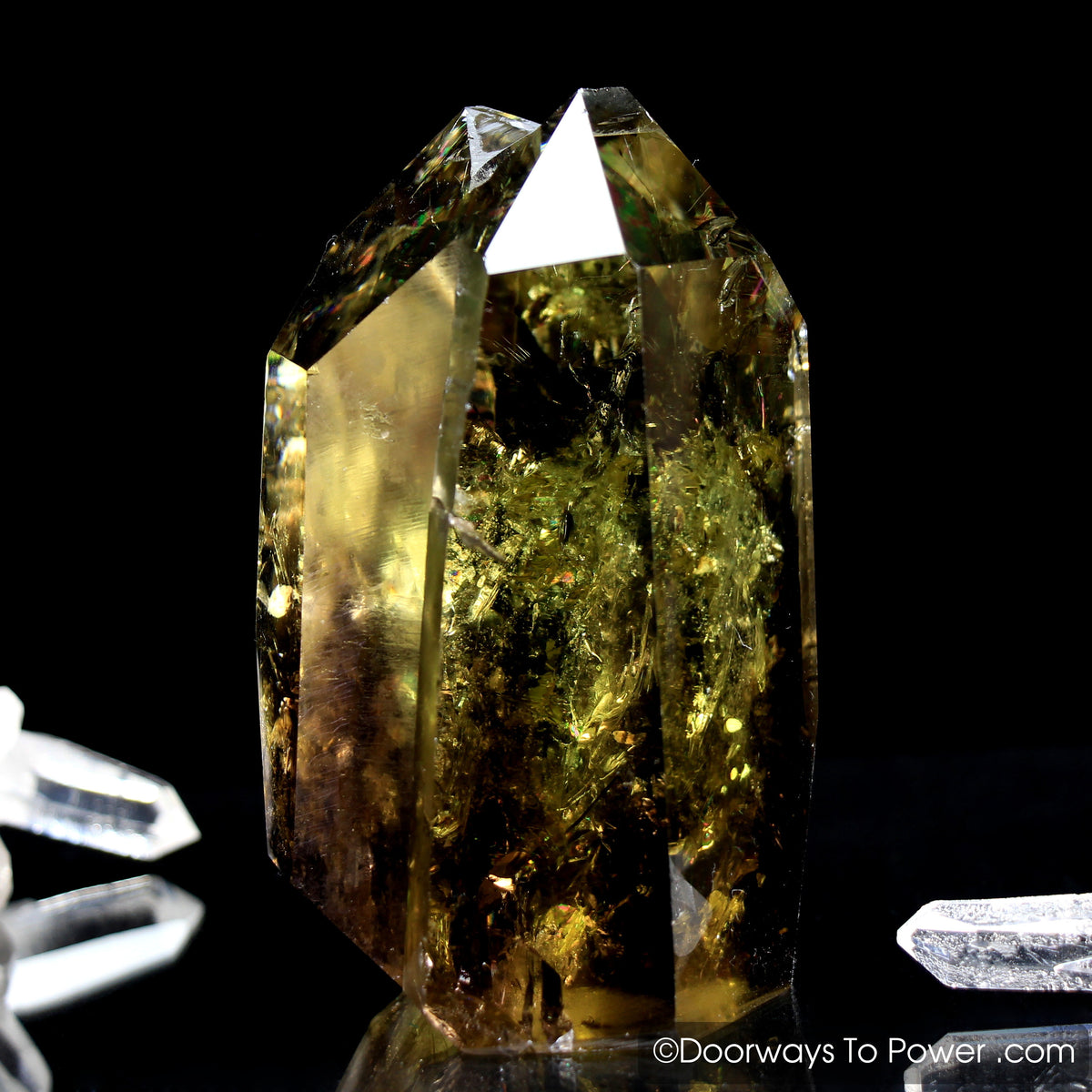 John of God Citrine & Smoky Phantom Tantric Twin Crystal & Record Keeper 'Very Rare'