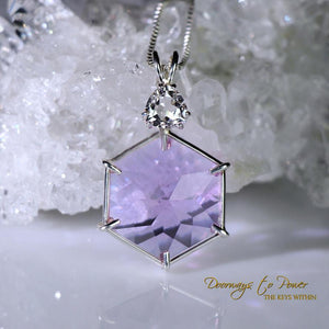 Flower of Life Pendant Ruby Lavender Quartz 