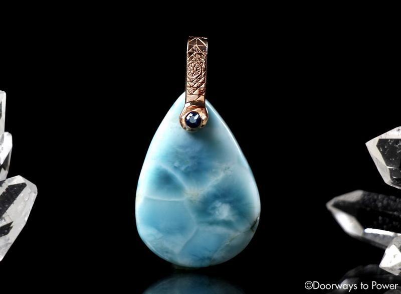 Light Language Crystal Pendant Larimar