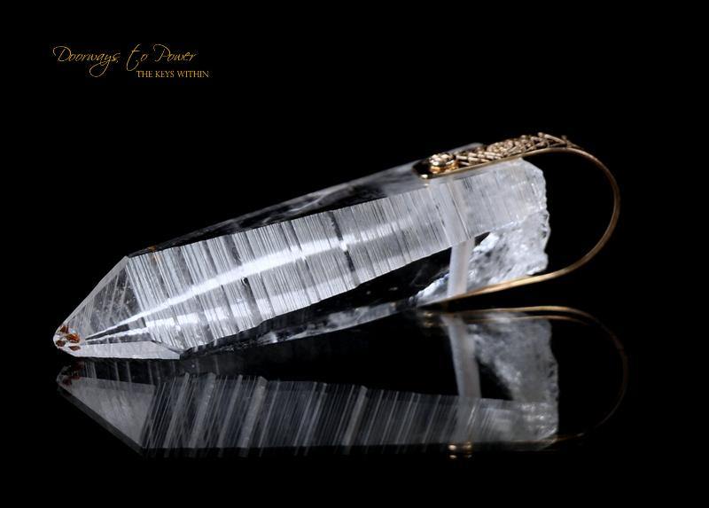 Lemurian Light Language Portal Time Link Pendant 14k