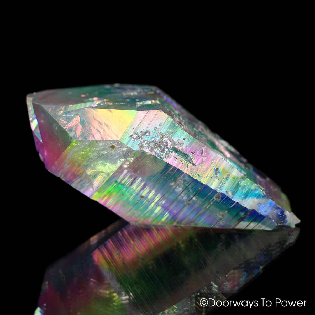 Lemurian Light Angel Aura Quartz Crystal Record keeper