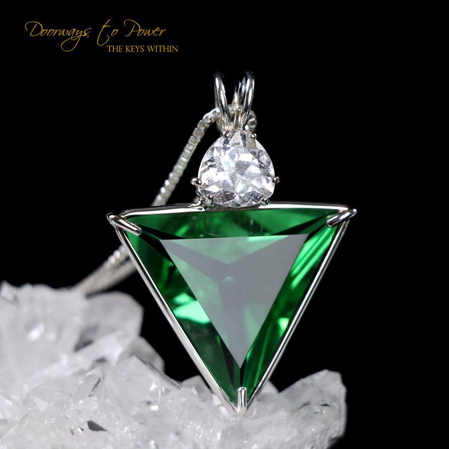 Colombian Obsidian Angelic Star Pendant & Phenacite