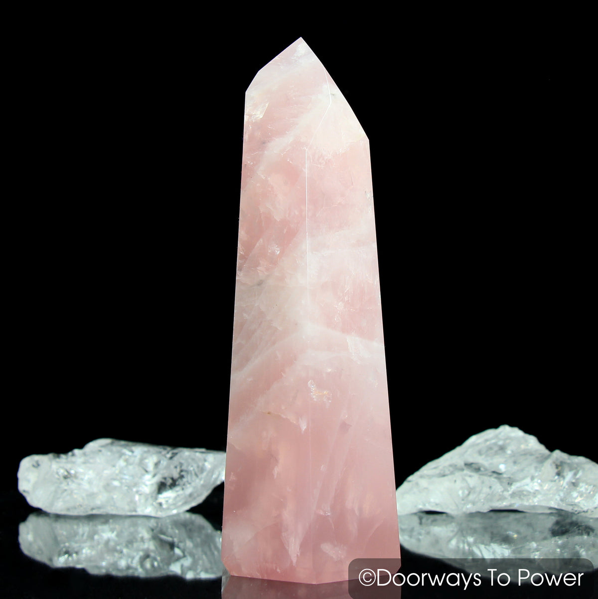 John of God Rose Quartz Master Dow Casa Crystal w/ Rainbows