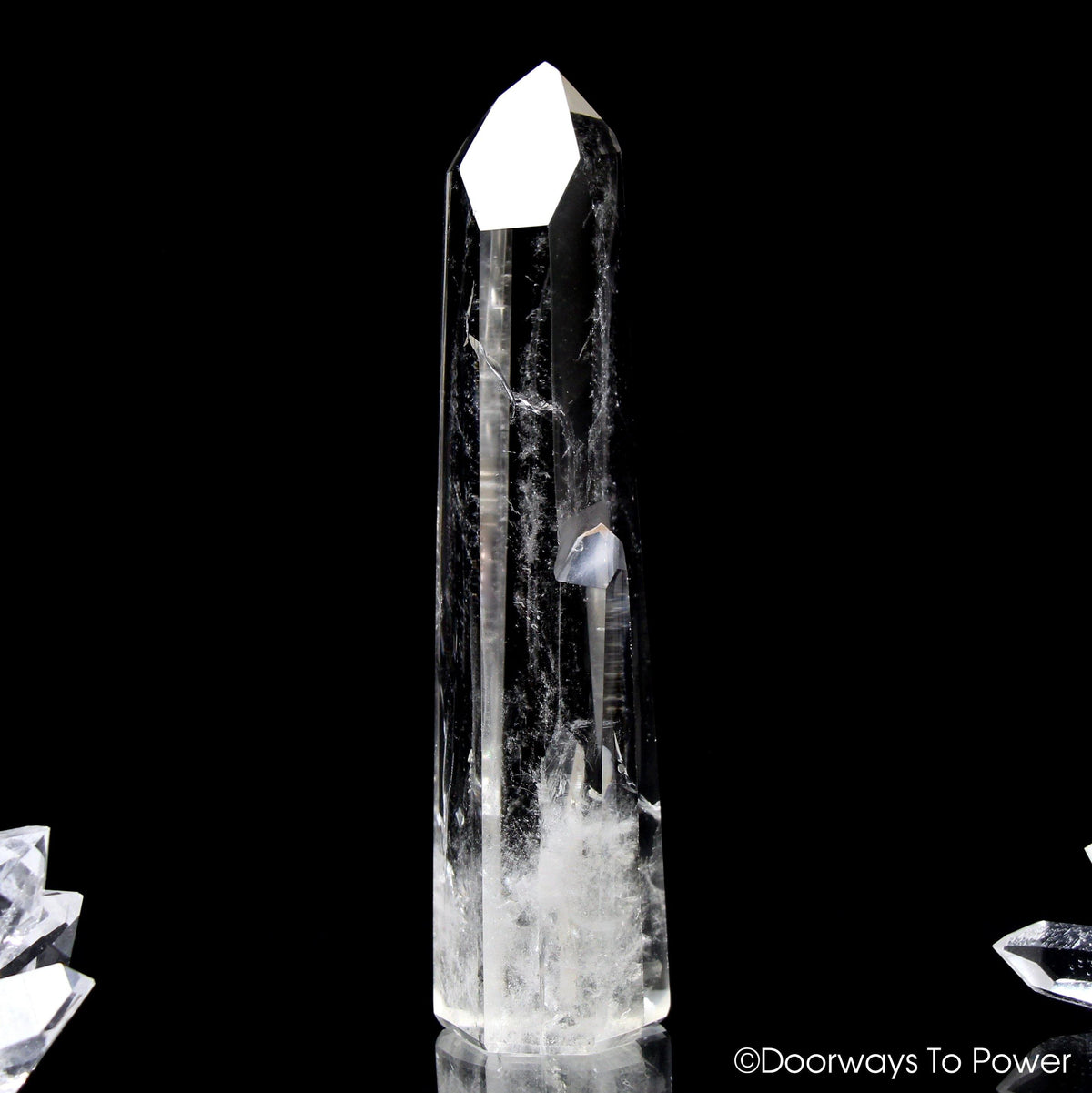 Dolphin Healing Quartz Crystal Point + Rainbows + Manifest Spirit Isis