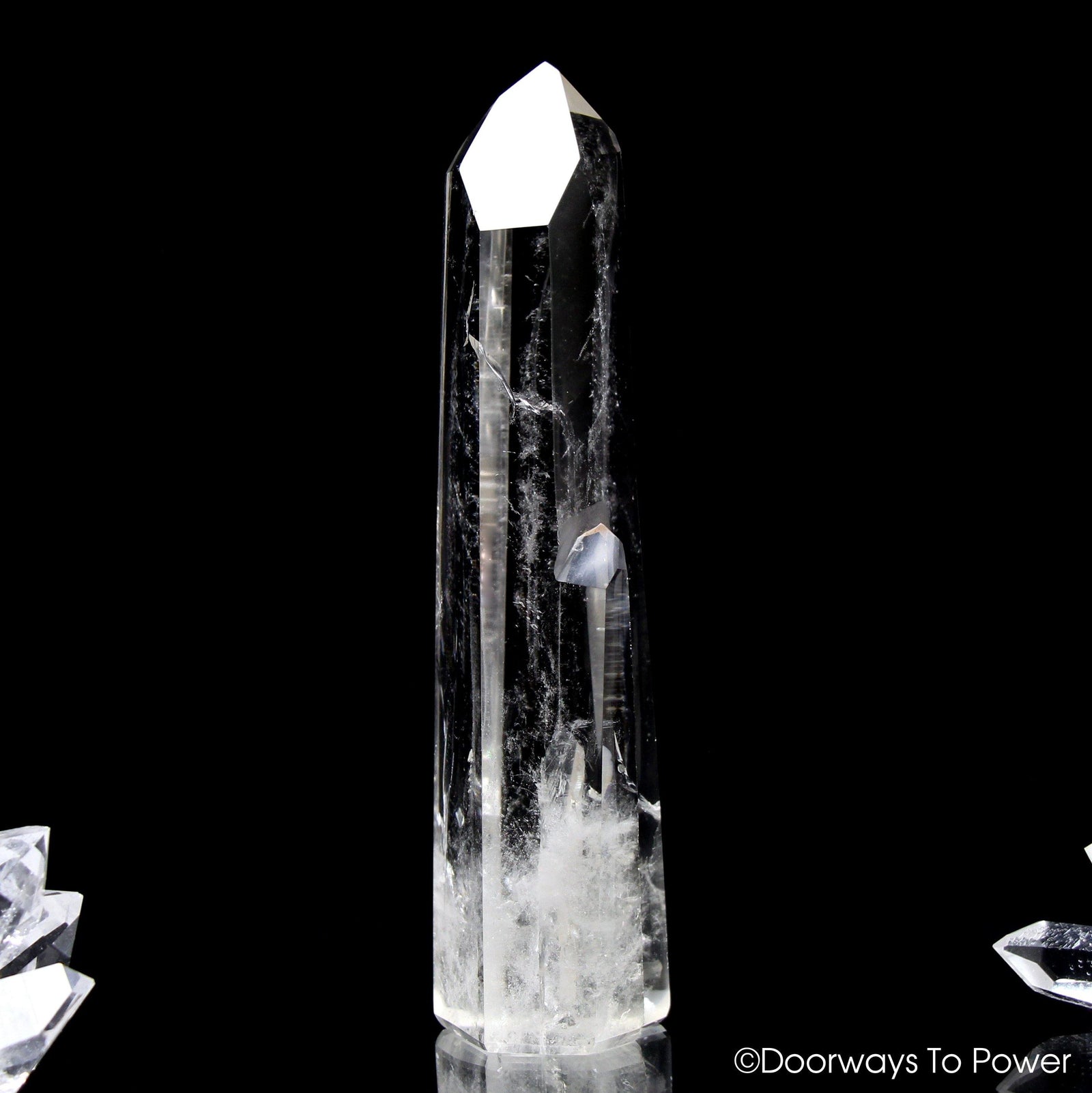 Dolphin Healing Quartz Crystal Point + Rainbows + Manifest Spirit Isis