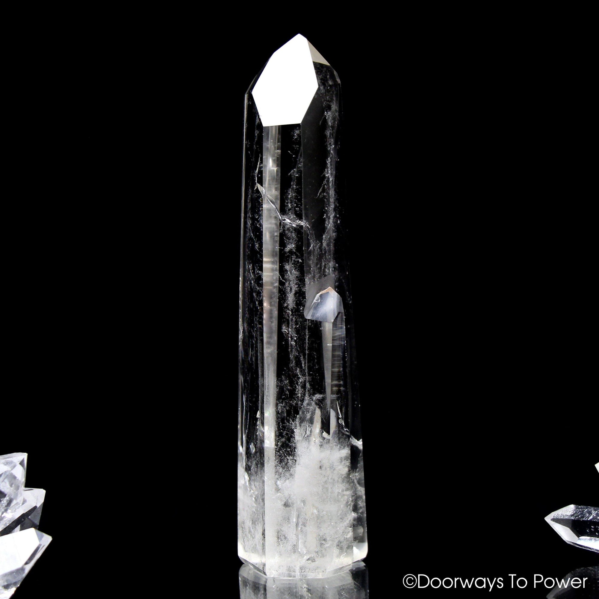 Dolphin Healing Quartz Crystal Point + Rainbows + Manifest Spirit Isis