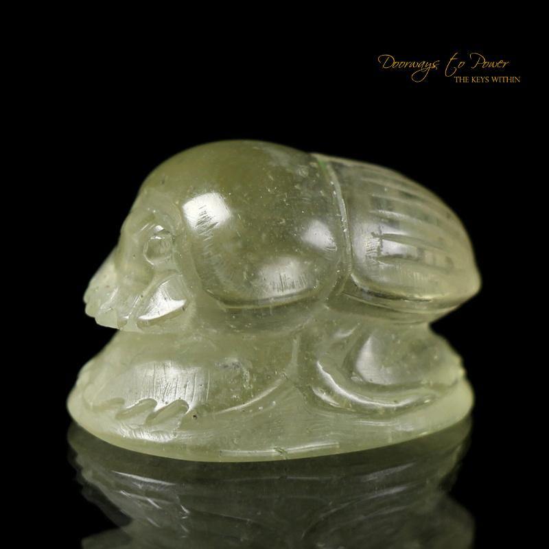 Libyan Desert Glass Scarab Crystal Carving