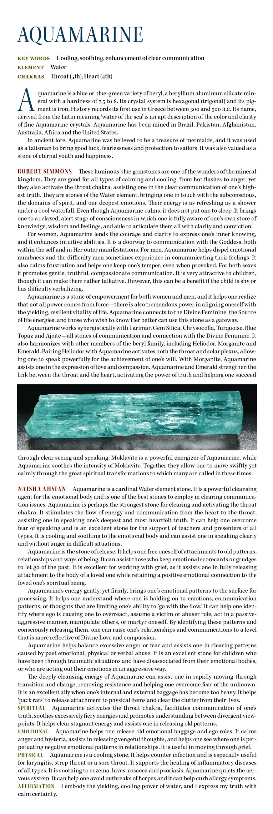 Aquamarine & Larimar Crystal Pendulum "The Blue Stone of Atlantis"