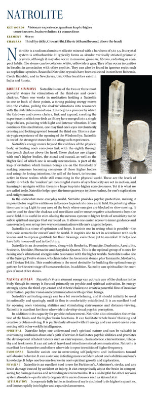 Natrolite Book of Stones Meanings