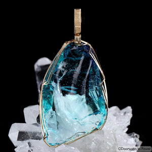 Azure Elysium Andara Crystal Pendant 14k 'Resonant'