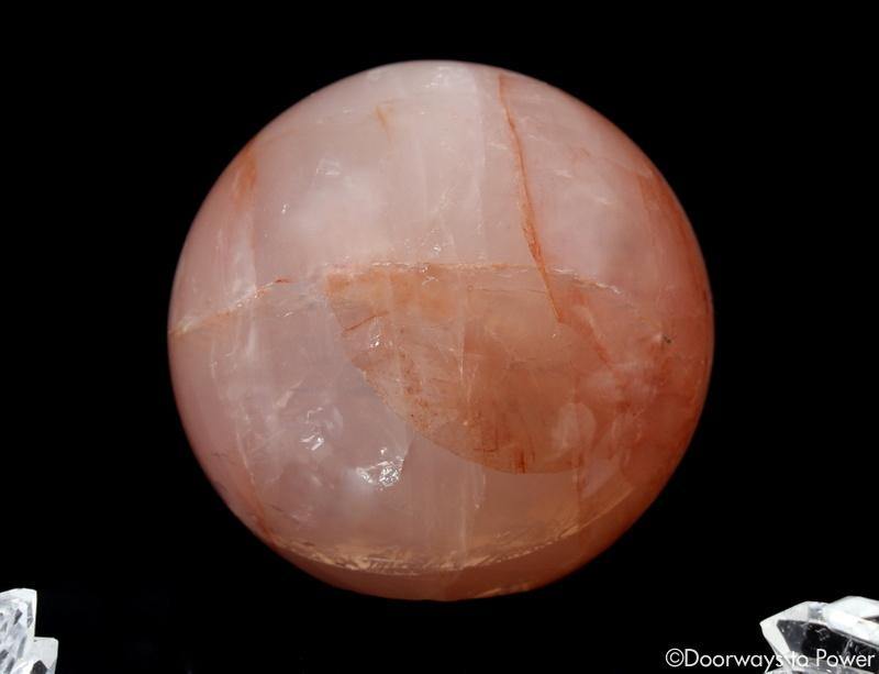 Pink Fire Azeztulite Crystal Sphere Ball Azozeo Super Activated