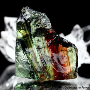 Rare Gem Bi color Terra Olive & Brown Earth Shaman Andara Crystal