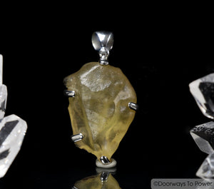 Libyan Desert Glass Gold Tektite Pendant