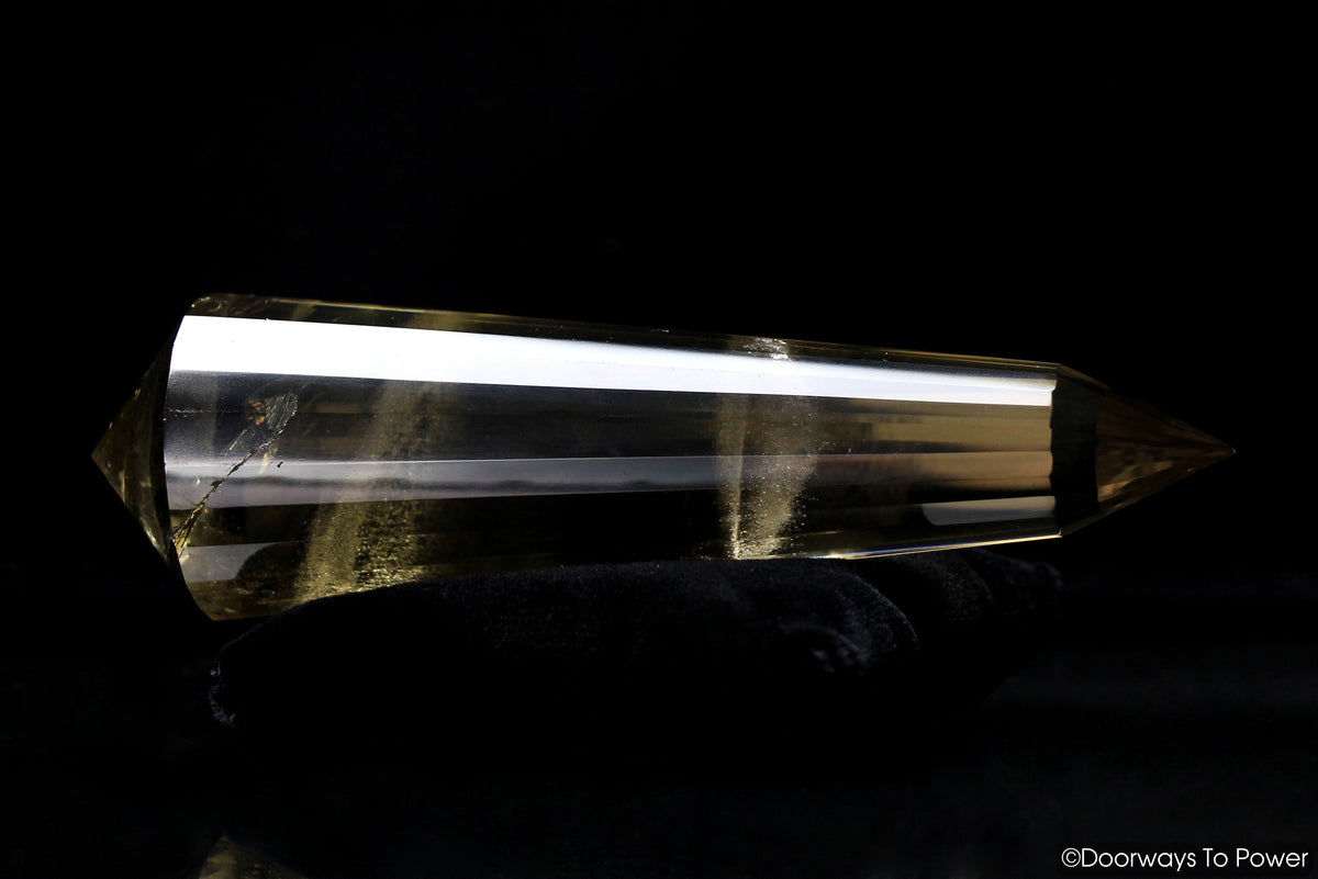John of God Citrine 24 Sided Vogel Crystal 'Abundance' Quartz Wand