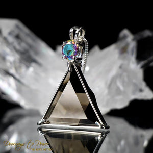 Smoky Quartz Mystic Topaz Star of David Vogel Crystal Pendant