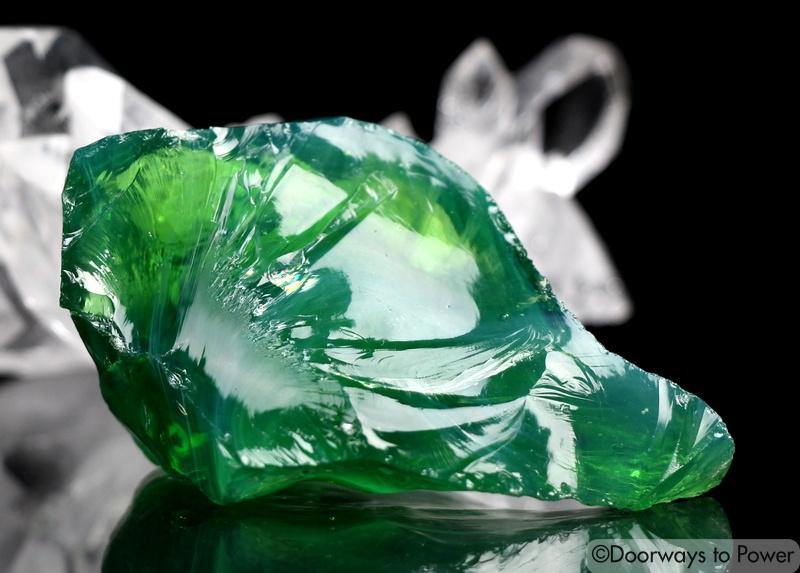 Luminescent Pleiaidan Green Monatomic Andara Crystal