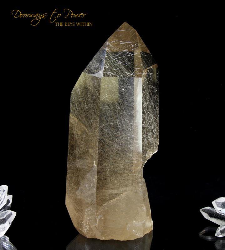 Golden Lemurian Quartz Crystal Tower