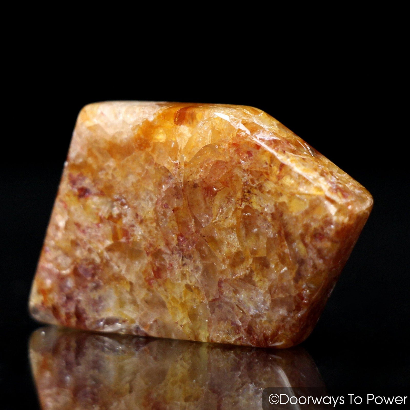 Himalaya Red Gold Azeztulite Crystal Tumbled & Polished