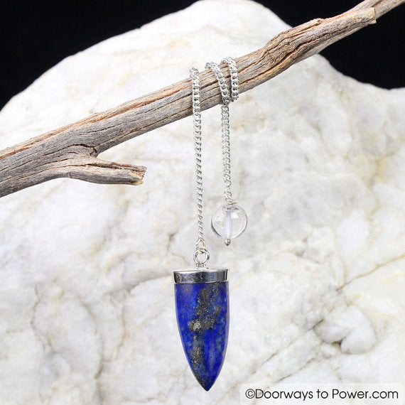 Lapis Lazuli Crystal Pendulum .925 SS