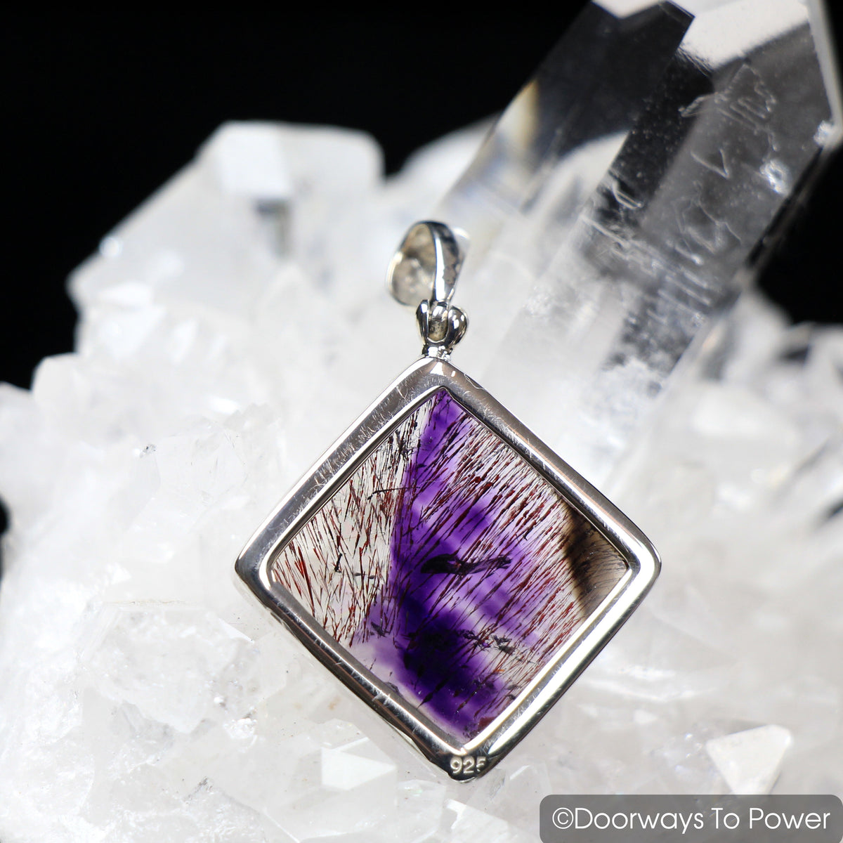 Melody Stone Super 7 Crystal Pendant .925 SS