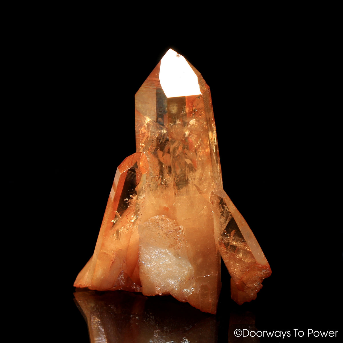 Tangerine Aura Imperial Gold Quartz Temple Heart Dow Pleiadian Starbrary Crystal
