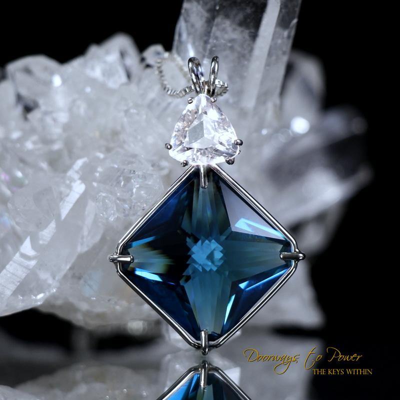  Magician Stone Pendant Tibetan Blue Obsidian & Petalite