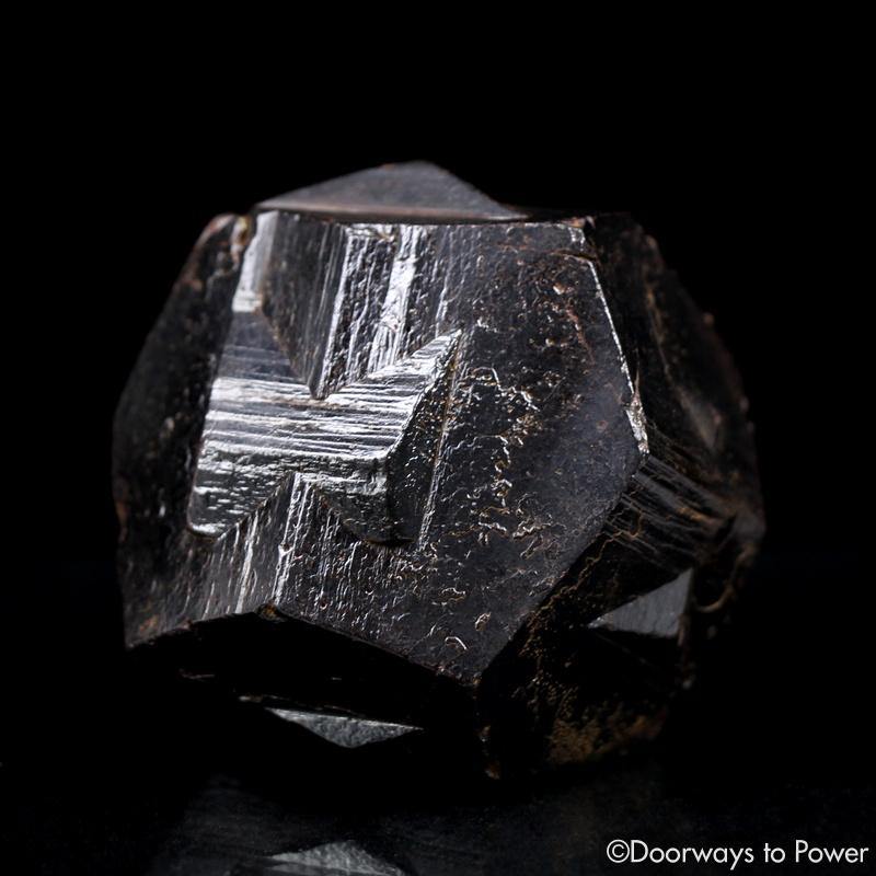 Pyrite Iron-Cross Twin Crystal Coated with Goethite