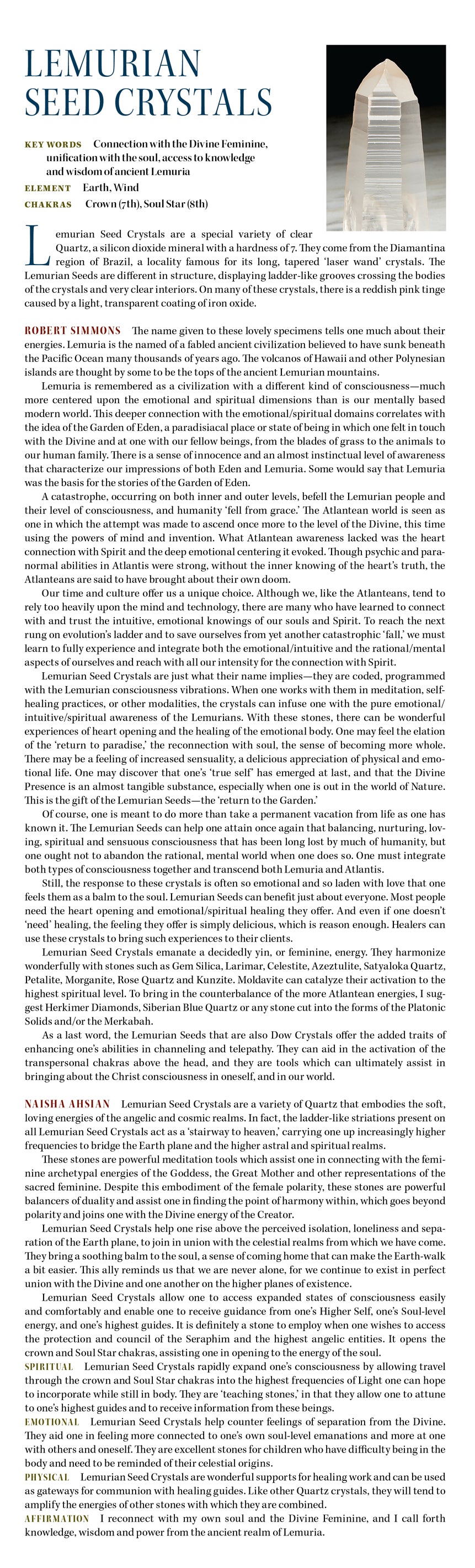 Lemurian Seed Metaphysical Properties