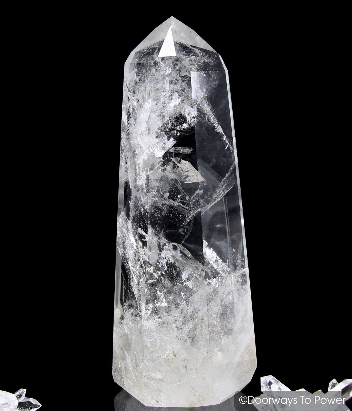 Polished Lemurian Phantom Quartz Point