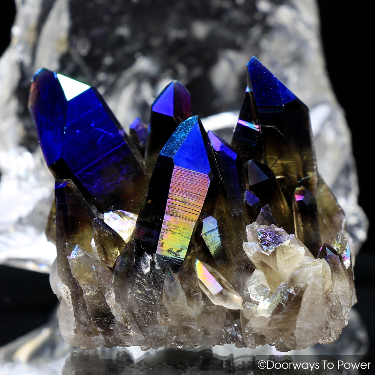 Titanium Aura Quartz Tantric Twin Master Record Keeper Starbrary Crystal