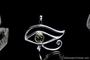 Moldavite Eye of Horus Pendant