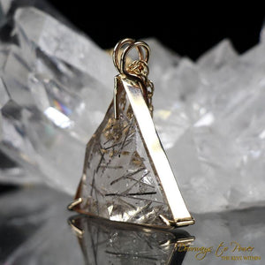 Black Tourmalinated Quartz Star of David Crystal Pendant