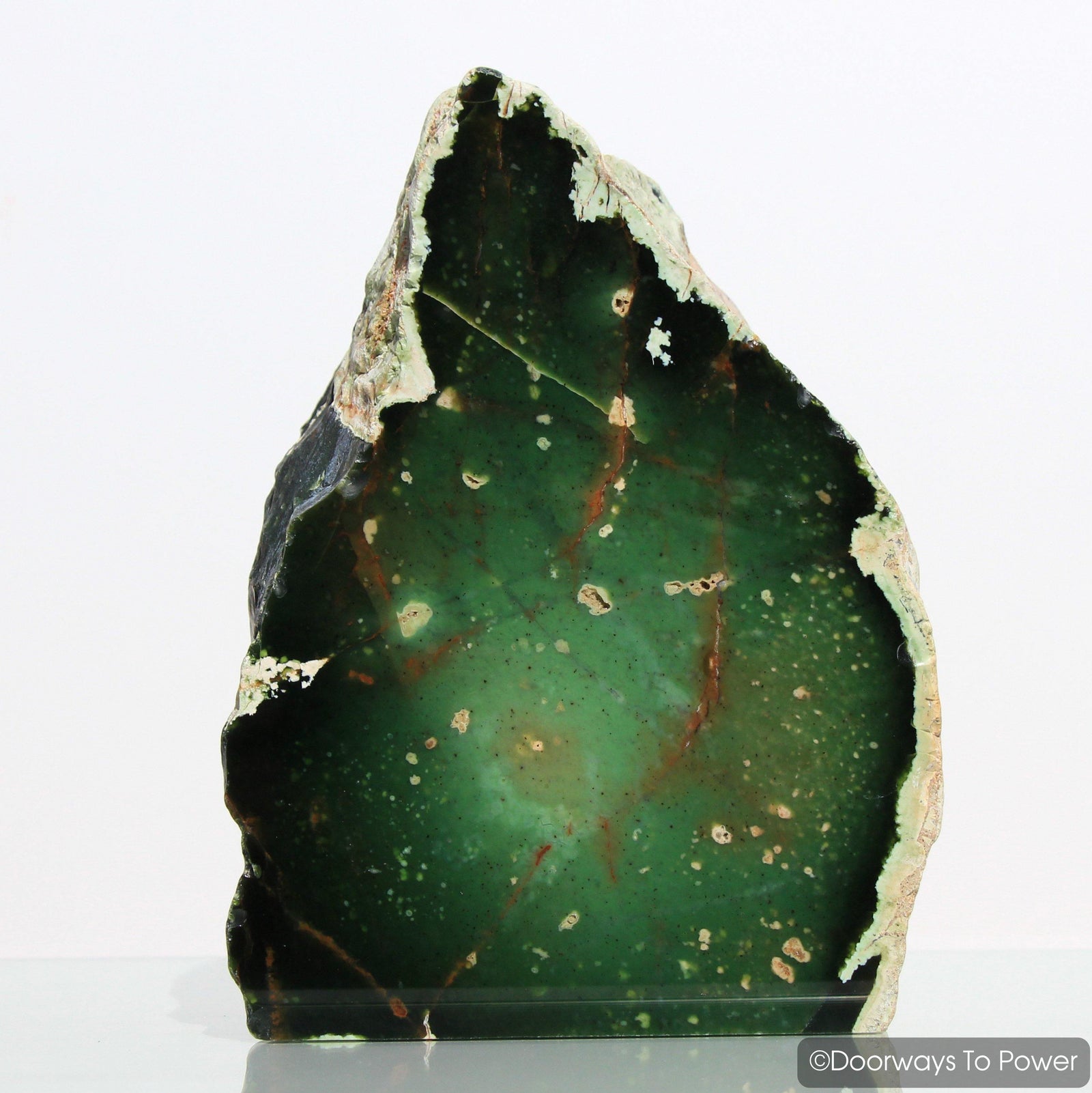 Chrome Chalcedony Crystal Sculpture 'Thoth the Atlantean