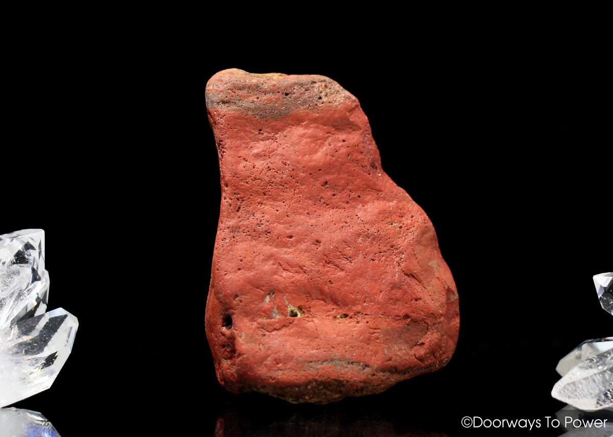 Red Fire Azeztulite Crystal Altar Stone 'Power & Passion'