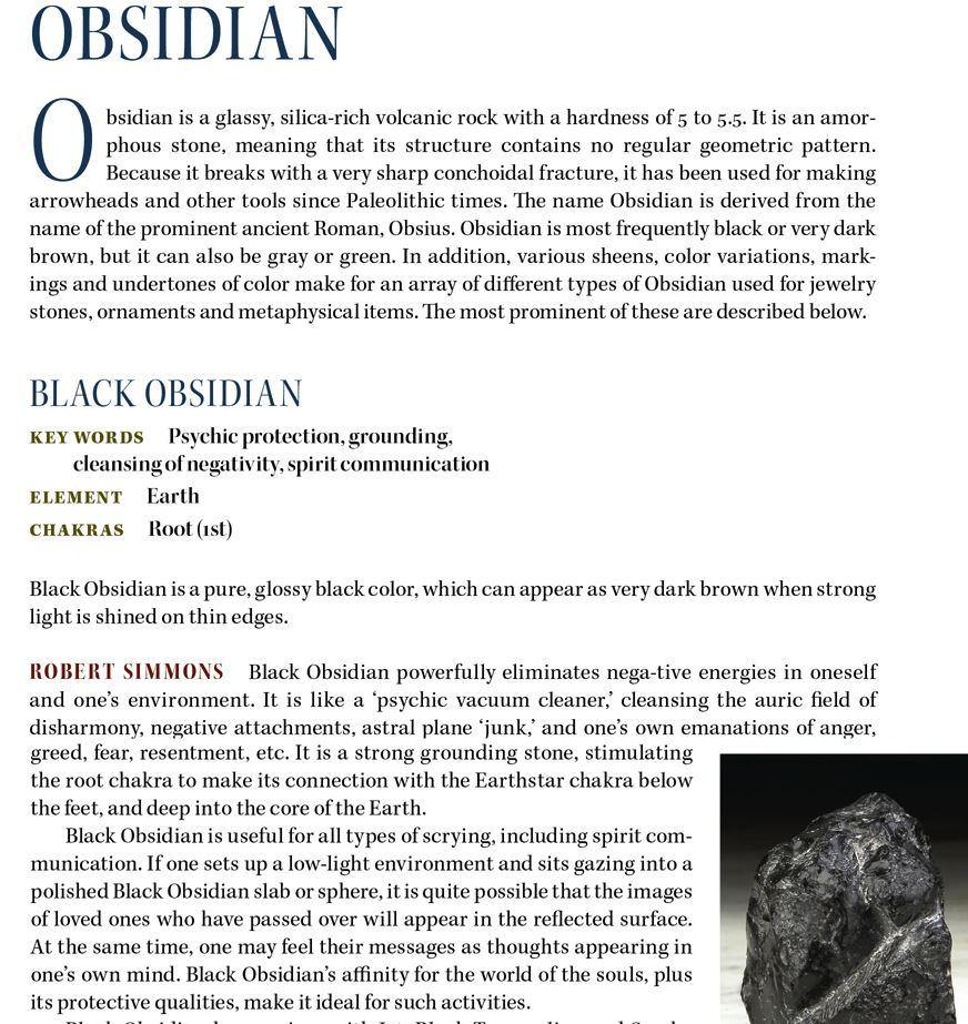Obsidian Metaphysical Properties
