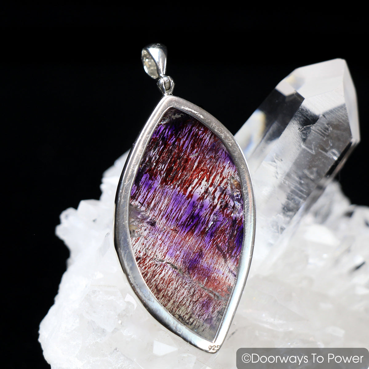 Melody Stone Super 7 Crystal Pendant .925 SS