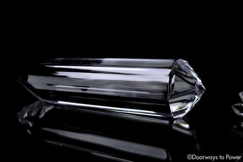 Galactic Golden Dolphin Vogel Healing Crystal Wand & Dow