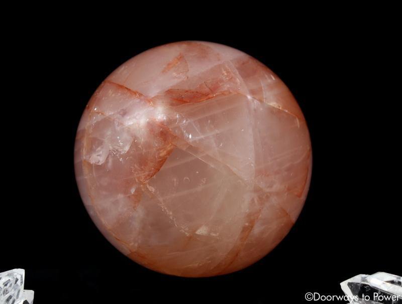 Pink Fire Azeztulite Crystal Sphere Ball Azozeo Super Activated