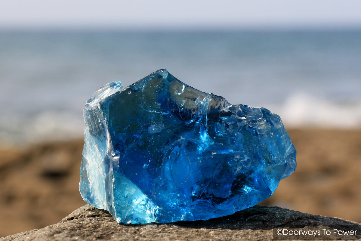 Electric Blue Atlantean Andara Crystal Lady Nellie Monatomic Glass