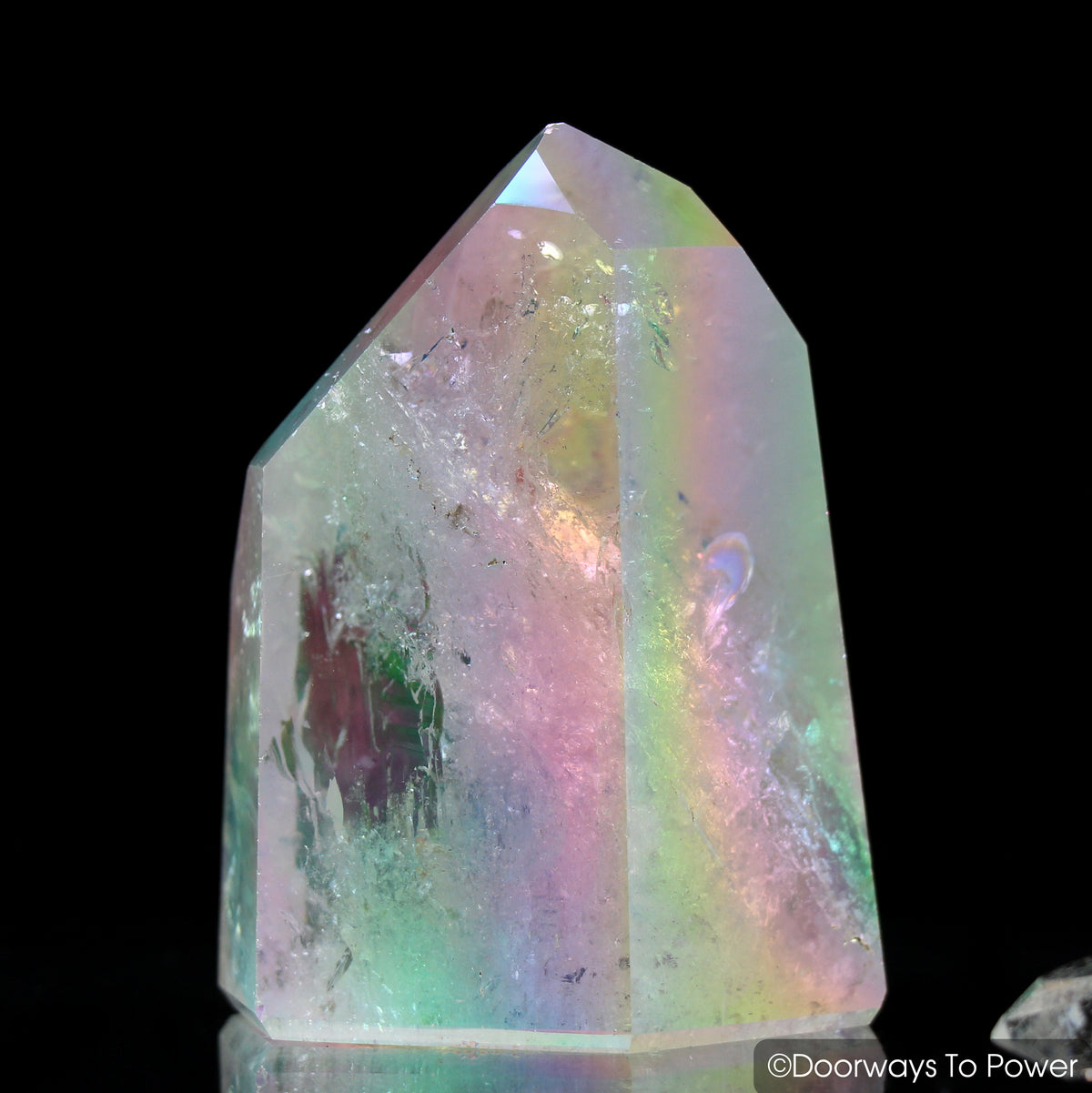 Angel Aura Lemurian Quartz Channeling Crystal Point (Polished)
