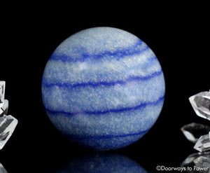 Dumortierite Quartz Crystal Sphere