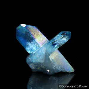 Aqua Aura Quartz Pleiaidian Starbrary Record Keeper Manifest Spirit Time Link Crystal