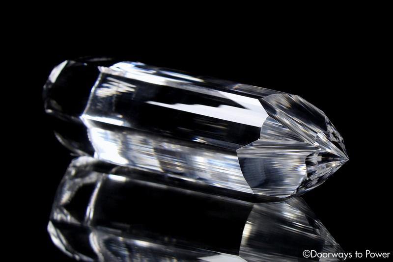 Galactic Golden Dolphin Vogel Healing Crystal Wand & Dow