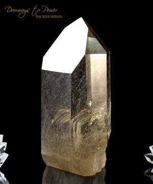 Golden Rutile Lemurian Crystal Point 'Light Language' 9D