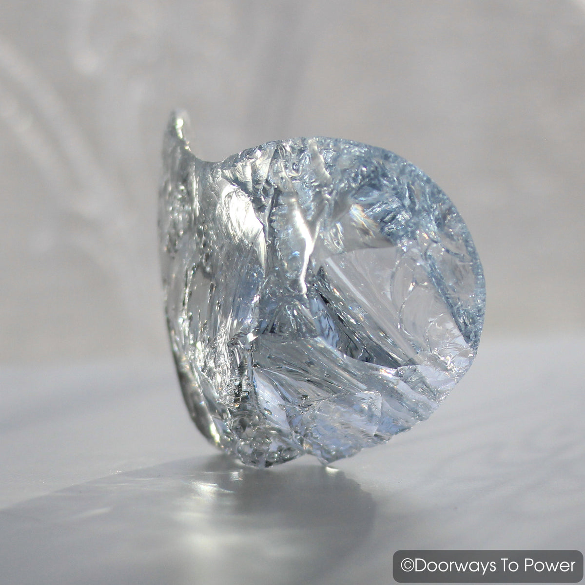 Lady Nellie Blue Monatomic Andara Crystal Glass Heart Rare