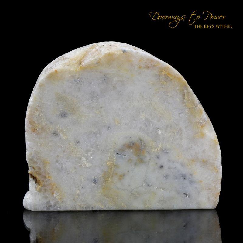 Honey & Cream Azeztulite Crystal Altar Stone Azozeo Activated