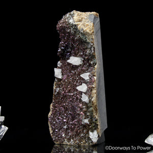 Dog Tooth Calcite on Iridescent Calcite Altar Stone 'Energy Amplifier' Rare